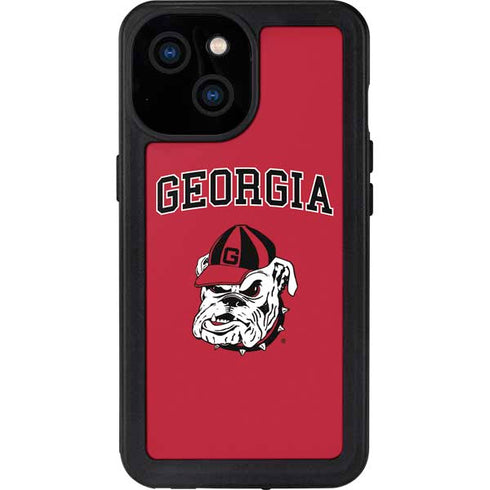 University of Georgia Bulldogs Logo iPhone 15 Waterproof Case